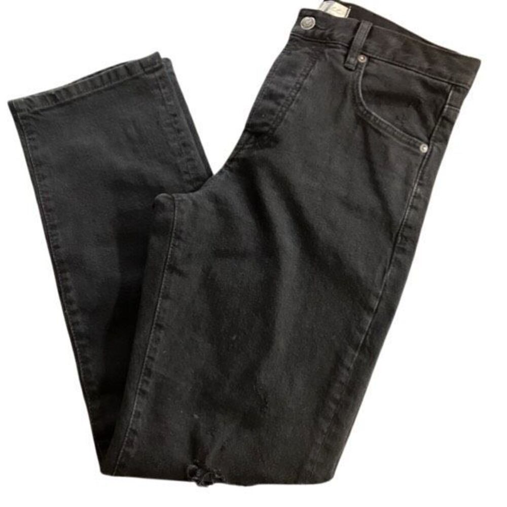 We The Free size 27 distressed black straight leg jeans - Picture 6 of 7